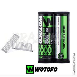RESISTENCIA MESH WOTOFO 0.18 OHM RTA 45 -65W - 10 UND