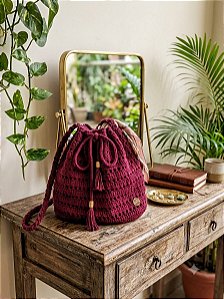 Bolsa de Crochê Vinho DIMYLLA