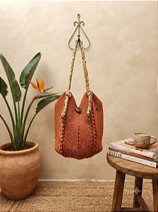 Bolsa de Crochê Artesanal Terracota