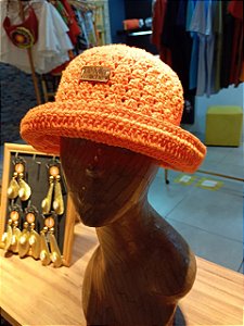 Chapéu em Crochê Laranja Exclusivo