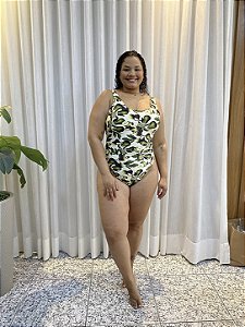 Maiô Maryssil fio-duplo Estampado