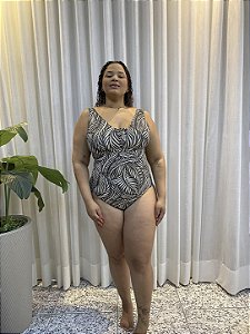 Maiô Maryssil Estampado com filetes