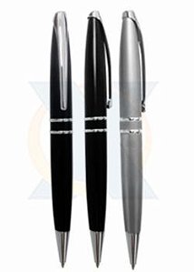 D144 - Caneta de metal fosco.