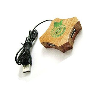 S35 - Hub em madeira reciclada.