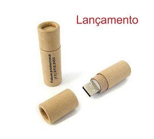 S53 - Pen drive redondo de papel ecológico