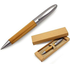 S83 - kit com caneta de bambu 2