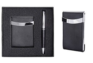 D215 - Kit executivo com porta cartão e caneta