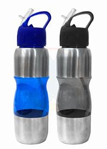 D265 - Squeeze de acrílico e alumínio com bico de plástico resistente, capacidade para 600 ml. Obs.: Cores sortidas.