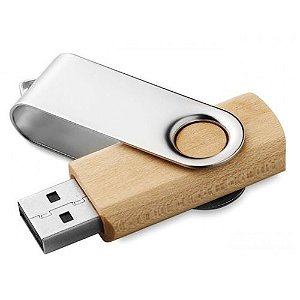 Pen drive bambu alça metal