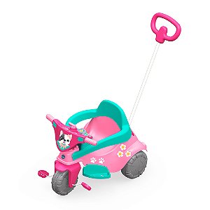 Triciclo Infantil Pink Pet 3 em 1 Xalingo