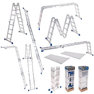 Escada Multifuncional com Plataforma 4x4 16 Degraus