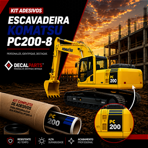 Kit Adesivo Komatsu PC200-8
