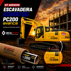 Kit Adesivo Komatsu PC200 Avance Completo