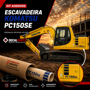 Kit Adesivo Komatsu PC150SE Completo