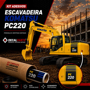 Kit Adesivo Komatsu PC220 Completo