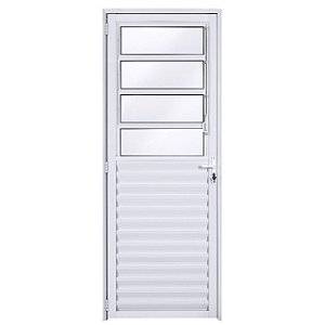 Porta basculante alumínio branco vidro mini boreal - linha 25