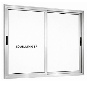 Janela de correr alumínio brilhante 2 folhas móveis sem grade vidro liso incolor - linha 25