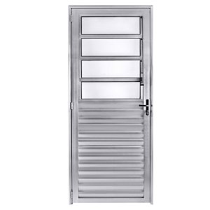 Porta alumínio brilhante com basculante vidro mini boreal - ecosul esquadrisul