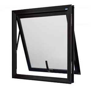 Pronta entrega - janela maxim-ar alumínio preto uma seção sem grade vidro mini boreal - jap perfecta max