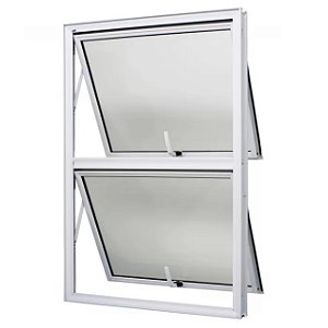 Pronta entrega - janela maxim-ar alumínio branco duas seções verticais sem grade vidro mini boreal - jap perfecta max