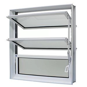 Pronta entrega - janela basculante alumínio branco uma seção sem grade vidro mini boreal - jap caribe max