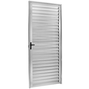 Porta alumínio brilhante palheta sem ventilação - ecosul esquadrisul