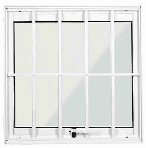 Pronta entrega - janela maxim-ar alumínio branco uma seção com grade vidro mini boreal - linha max lux esquadrias