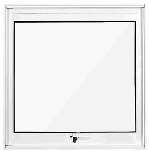 Pronta entrega - janela maxim-ar alumínio branco uma seção sem grade vidro mini boreal - linha max lux esquadrias