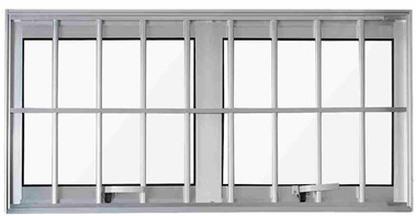 Pronta entrega - janela maxim-ar alumínio brilhante duas seções com grade vidro mini boreal - linha max lux esquadrias