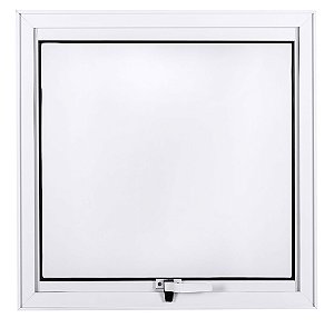 Pronta entrega - janela maxim-ar alumínio branco uma seção sem grade vidro mini boreal - linha 25 topsul esquadrisul