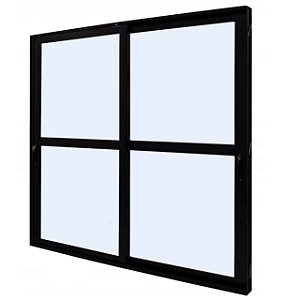 Porta de correr alumínio preto 2 folhas móveis vidro liso incolor com fechadura - linha 30 jap perfecta max