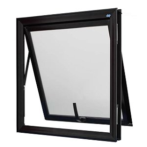 Pronta entrega - janela maxim-ar alumínio preto sem grade vidro liso incolor - jap perfecta max