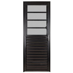 Porta basculante alumínio preto vidro mini boreal ecosul esquadrisul