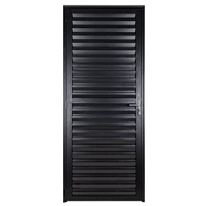 Porta palheta alumínio preto sem ventilação ecosul esquadrisul