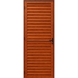 Porta palheta alumínio amadeirado sem ventilação - linha 25 esal