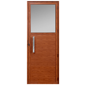 Porta lambril alumínio amadeirado com vidro mini boreal fixo - linha maxx esal