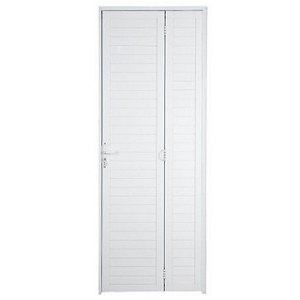 Pronta entrega - porta camarão alumínio branco lambril com fechadura - linha 25 premium lux esquadrias