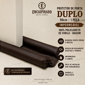 Protetor de Porta Duplo 90cm 1 Peça 100% Policloreto de Vinila Bagun Impermeável