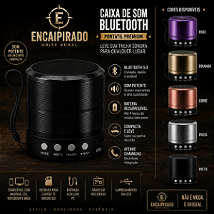 Mini Caixa de Som USB 6x7cm Cores Sortidas