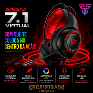 Headset 7.1 USB Fantech HG16