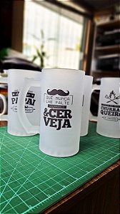 Copo de Chopp Vidro Jateado | Arte Personalizada