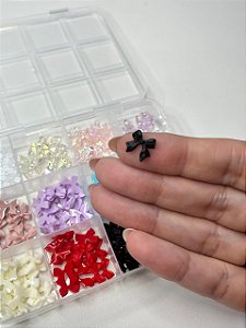 KIT LAÇOS DE DECORAÇÃO UNHAS CORES