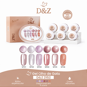 ESMALTE EM GEL D&Z OLHO DE GATO KIT 6 UN