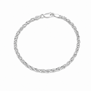 Pulseira Feminina Prata 925 Trançada Elegance