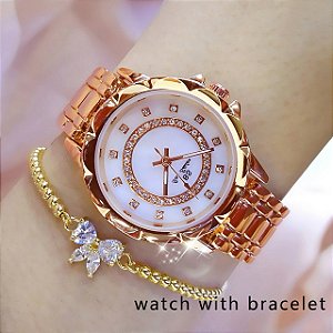 Diamante relógio feminino marca de luxo 2025 strass elegante senhoras relógios r