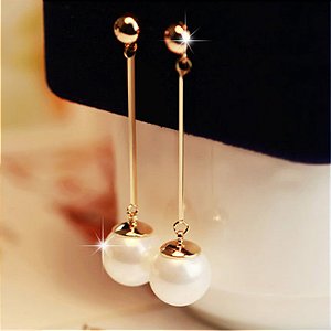 Brincos de pérola simulada com borla longa para mulheres, presente, bijuterias c