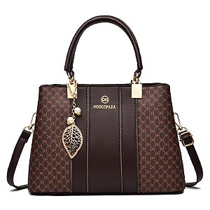 Bolsa feminina elegante de couro de alta qualidade, bolsa tote feminina com alça