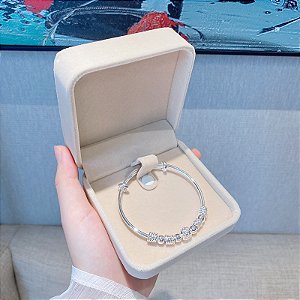 Nova moda coreana 925 prata esterlina contas da sorte pulseiras para mulheres pu