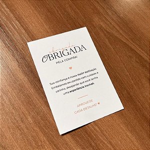 Cartão minimalista 7x10