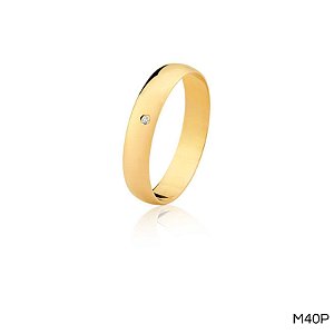 ALIANÇA M40 COM PEDRA 18K